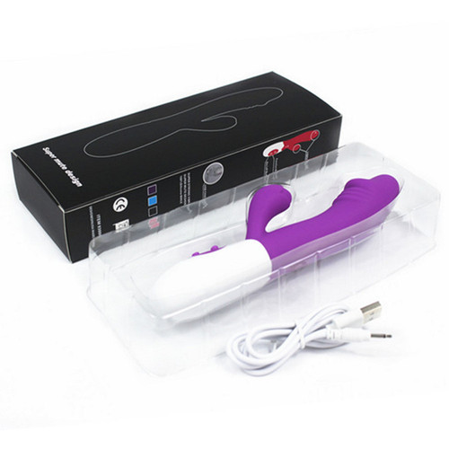Rechargeable Silicone Dual Shock Simulation G-Spot Vibrator Female Masturbation Massager Sex Products Amazon Cross-Border Foreign Trade