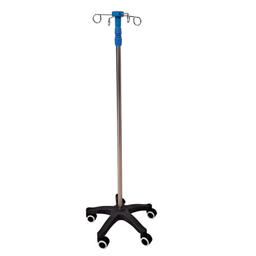 Infusion Stand IV Pole Hospital Stainless Steel Infusion Stand Outpatient Home Telescopic Adjustable Mobile Saline Drip Stand