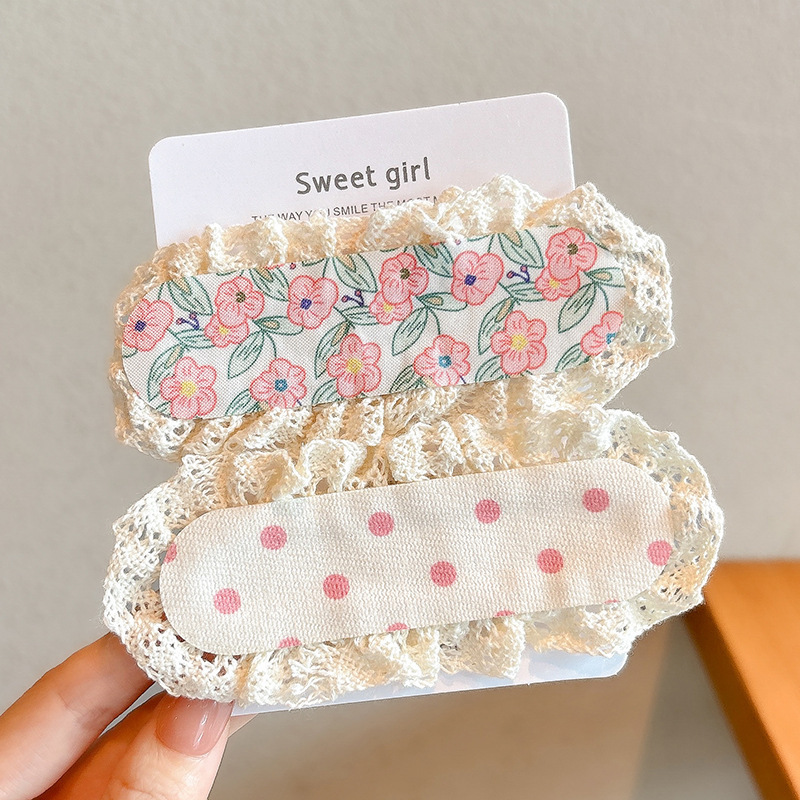 1#Set polkadot merah muda (sepotong tunggal berukuran panjang sekitar 11cm dan lebar 4,5cm)