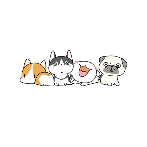 Foreign trade wholesale new animal dog car stickers window glass stickers personalized car window glass decals