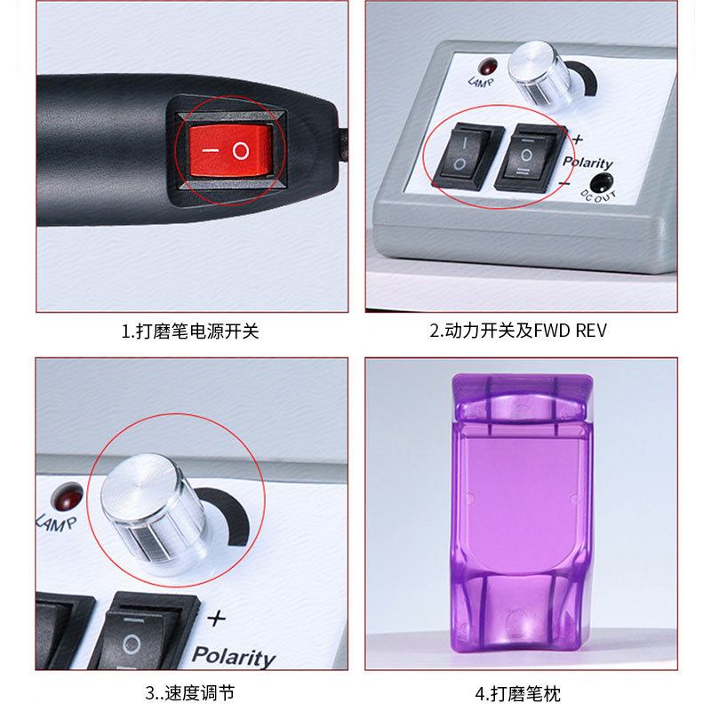 Lijadora de uñas Despejadora profesional de uñas 20000RPM Lijadora de uñas eléctrica Máquina de uñas Herramientas de manicura Suministro transfronterizo