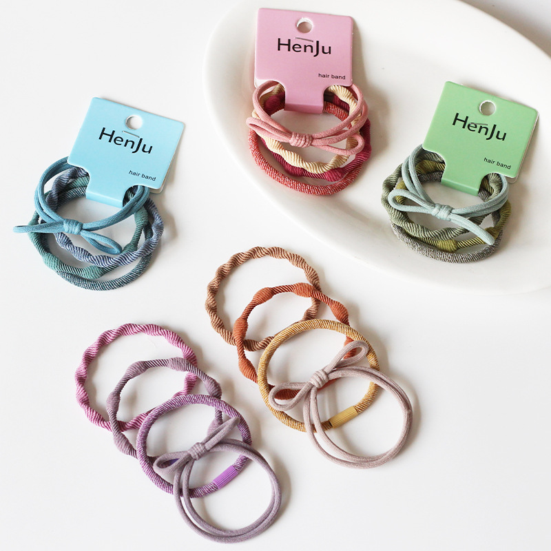 Children's High Ponytail Hair Rope Colorfulful Rubber Band High Elasticity Durable and Non-Harmful Hair Tie Girls Headband Little Girl Hair Accessories