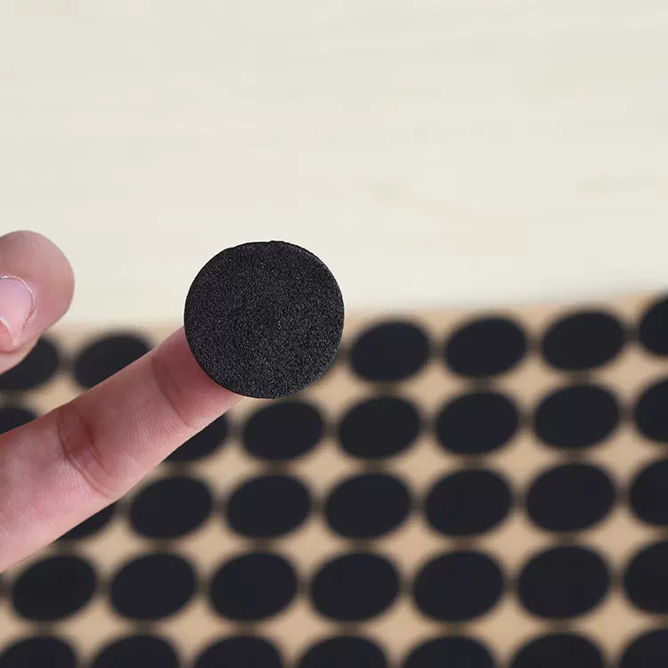 现货黑色圆形胶垫17mm圆泡棉胶点黑色单面胶泡棉垫
