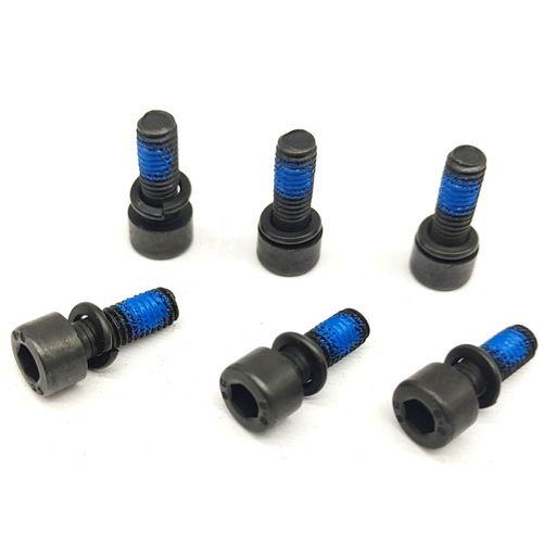 Inner hexagonal cylindrical head spring washer combination anti-falling screw lock anti-loosening glue screw blackened two combination fasteners