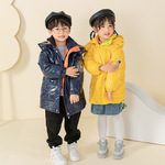Бархатный зимний детский пуховик для мальчиков, белая одежда, утиный пух, в корейском стиле, увеличенная толщина