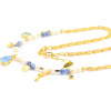 Advanced crystal necklace from pearl, golden chain, high-quality style