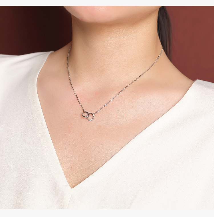 Dây chuyền bạc S925 mạ vàng kiểu Mobius vòng xương đòn — Các kiểu bạc (bao gồm chuỗi) chi tiết 9