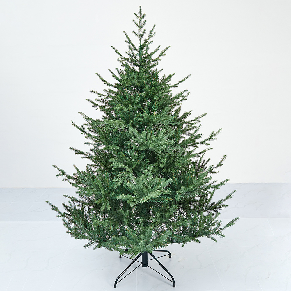 Fuente fábrica decoración navideña PE de alta gama árbol de Navidad híbrido simulación protección del medio ambiente verde árbol automático especial transfronterizo