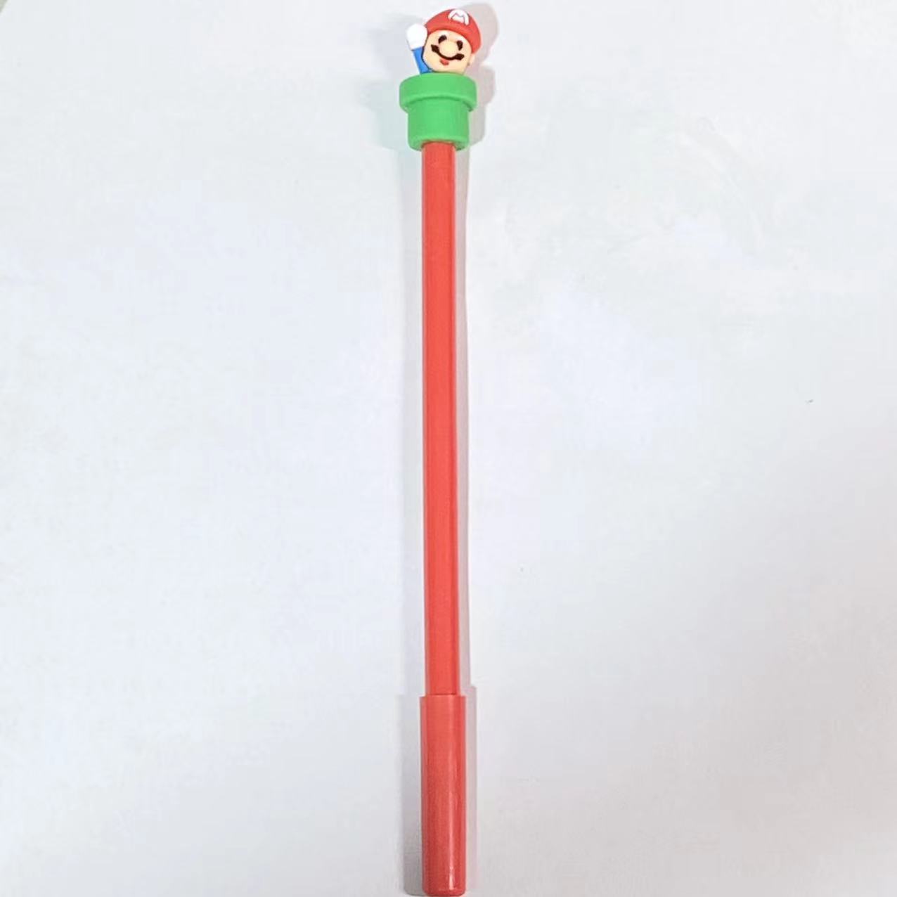 Bolígrafo de Gel de Mario Bros, Papelería para Estudiantes, Premio, Bolígrafo de Carbón Negro, Punta de Aguja de 0.5, Bolígrafo de Agua, Papelería de Dibujos Animados