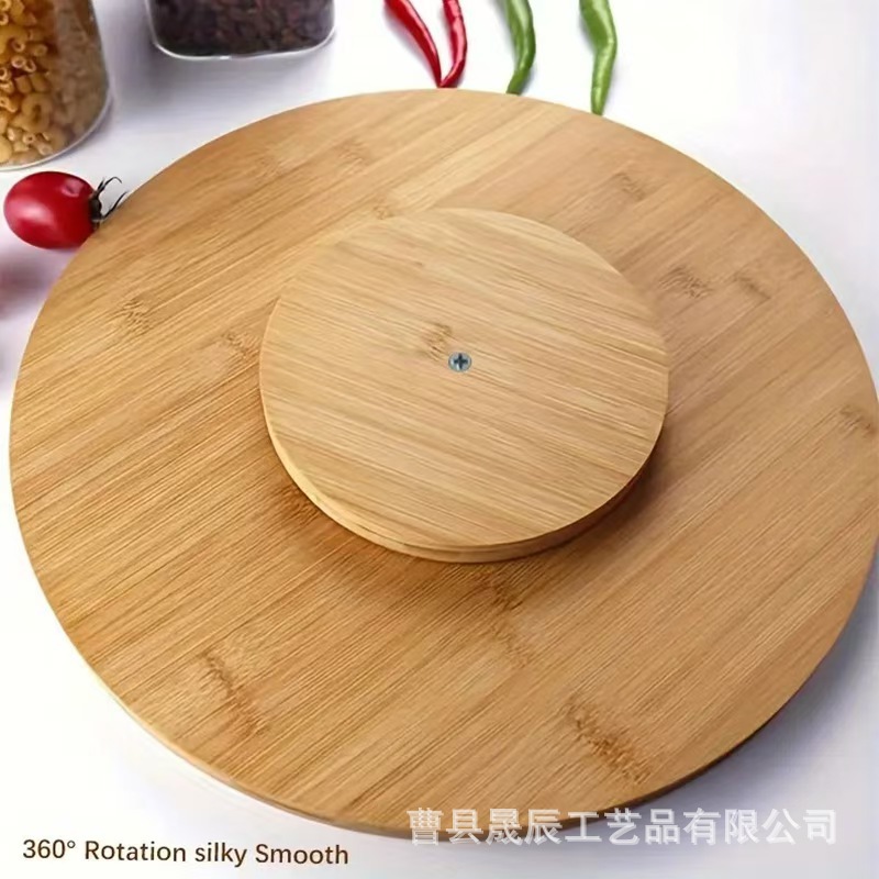 Bandeja giratoria de bambú y madera en stock, sala de estar para el hogar, pastel de frutas, plato de bocadillos, exquisito té de la tarde, plato de postre