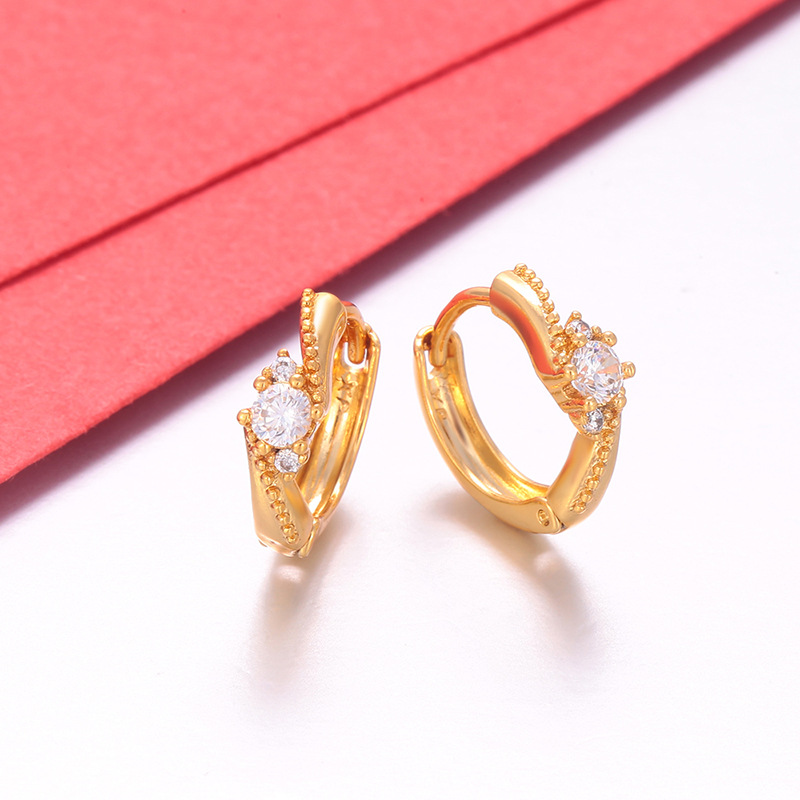 Aretes de Aro Geométricos de Aleación, Decorativo, para Mujer