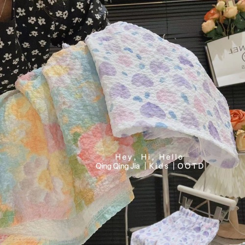 Summer New Style Dyeing Oil Painting Style Strap Set Girls Fashionable Floral Lace Vest Skirt Pants Internet Famous Baby Two Pieces