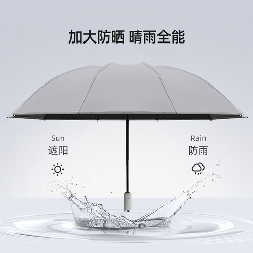 Fully automatic reverse umbrella for men and women, rain or shine reverse strong folding anti-UV sunshade sun umbrella