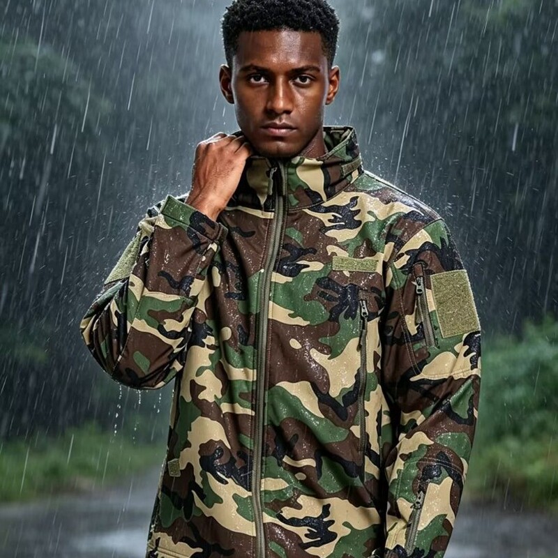 Autumn and winter fleece-lined, cold-resistant, and waterproof jacket. 511 softshell jacket, men's camouflage outdoor tactical warm and thickened jacket