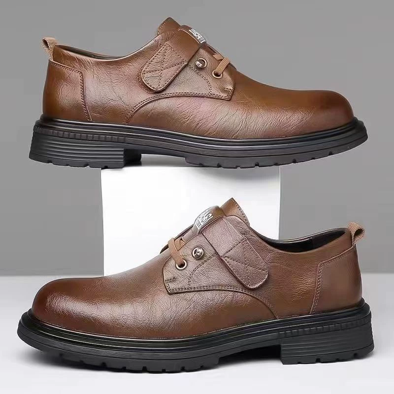 Повседневная кожаная обувь мужская осень новый британский стиль бизнес повседневная обувь дикая мягкая кожа мягкая подошва ретро мужская обувь
