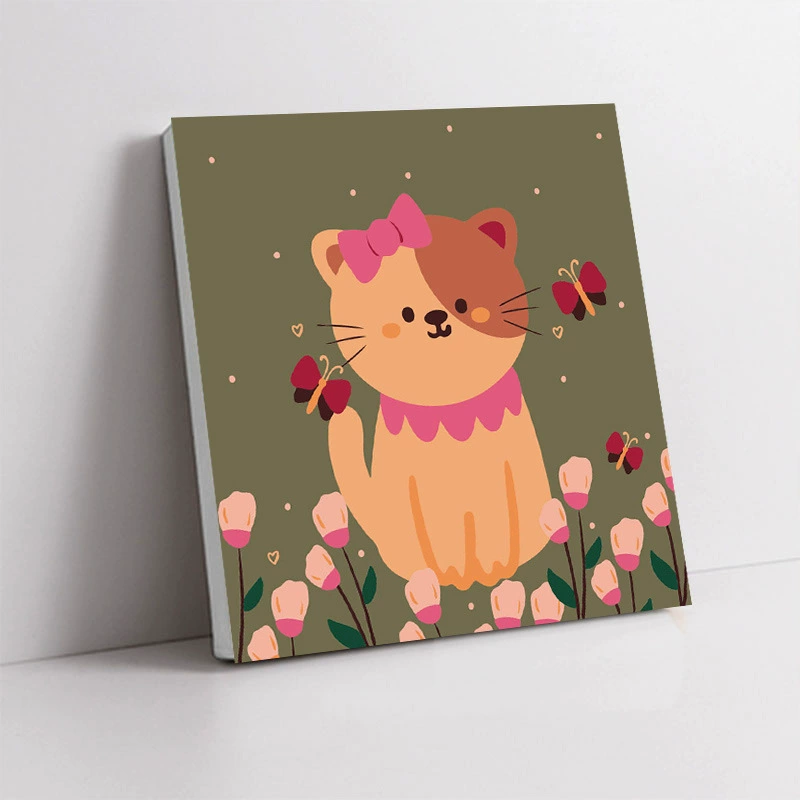 Handmade Acrylic Canvas Art Print, Square 20×20 / 30×30 cm, Sealed Backing, Giftable Designs