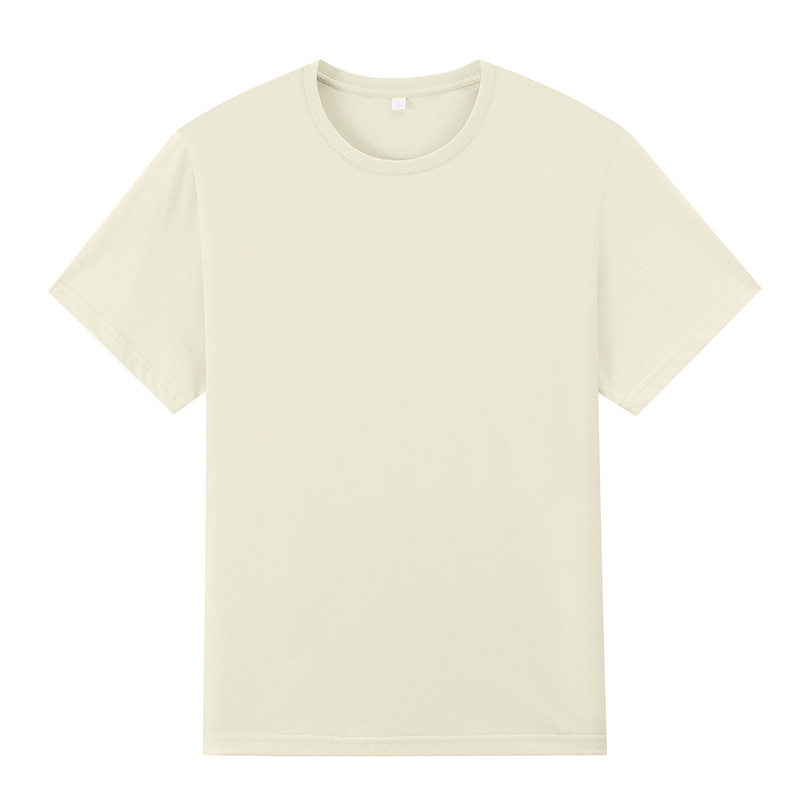 Nuo lana suave transpirable cuello redondo manga corta Camiseta ropa de trabajo Publicidad camisa algodón camiseta personalizada impresión de la insignia