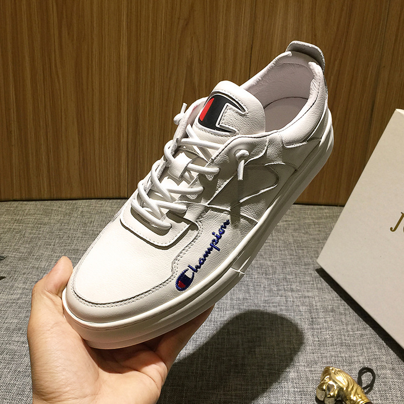 European Station Spring/Summer 2024 Top Layer Cowhide White Shoes Men's Genuine Leather Embroidered Japanese Platform Sports Casual Shoes Trendy