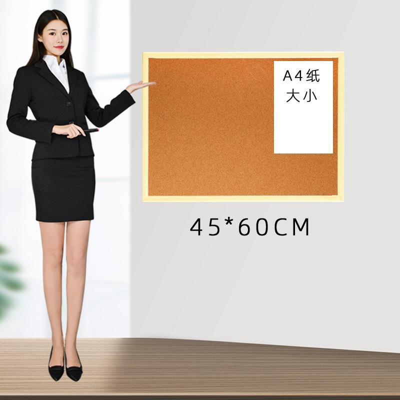 45*60cm 자작 나무 프레임 코르크 보드 + 선물 가방