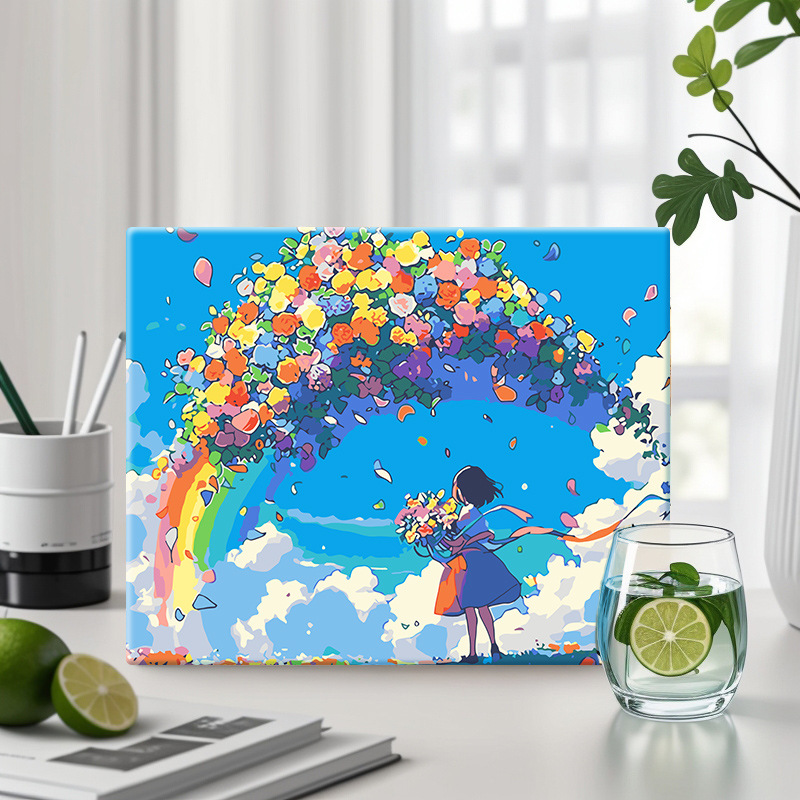 40 × 50 pintura al óleo digital color paisaje pintura pintada a mano relleno de color para niños curado fábrica de pintura decorativa al por mayor