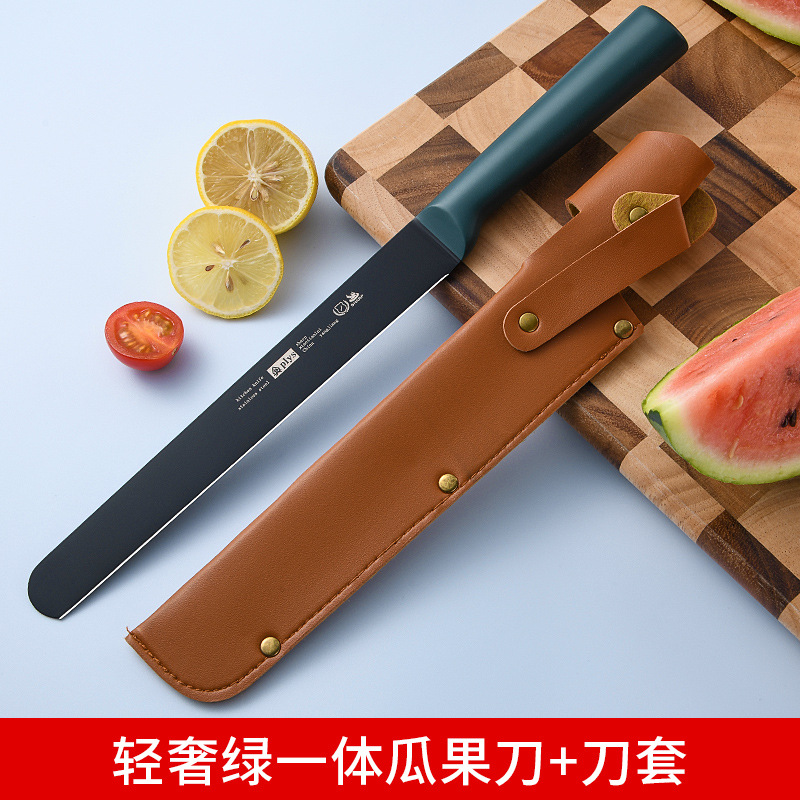 Cuchillo de frutas para regalos de frutas para cortar cuchillo de frutas de hoja grande de sandía doméstica de acero inoxidable afilado largo
