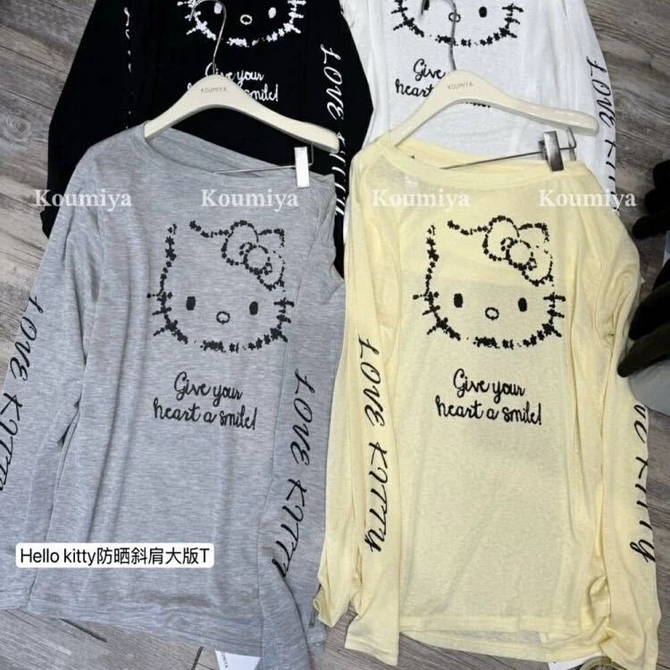 2026 New Summer Style Bottoming Blouse Long-Sleeved Round Neck Korean Style Cartoon Print Can Be Worn Outside Sun Protection T-Shirt Top for Women 2026 New Summer Style Bottoming Blouse Long-Sleeved Round Neck Korean Style Cartoon Print Can Be Worn Outside Sun Protection T-Shirt Top for Women