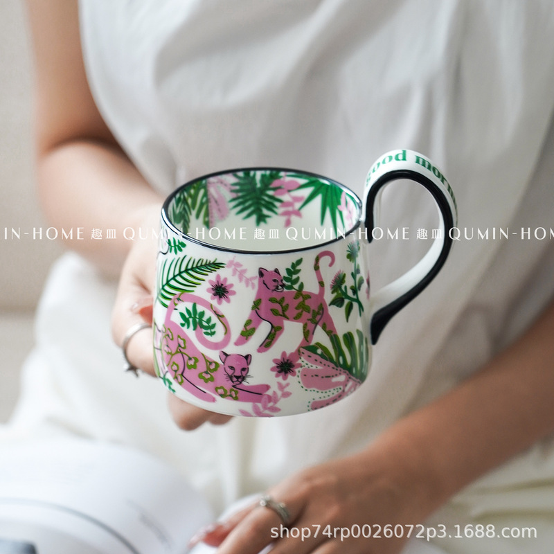 小众设计感陶瓷马克杯家用高颜值拿铁咖啡杯拉花杯早餐牛奶杯|undefined
