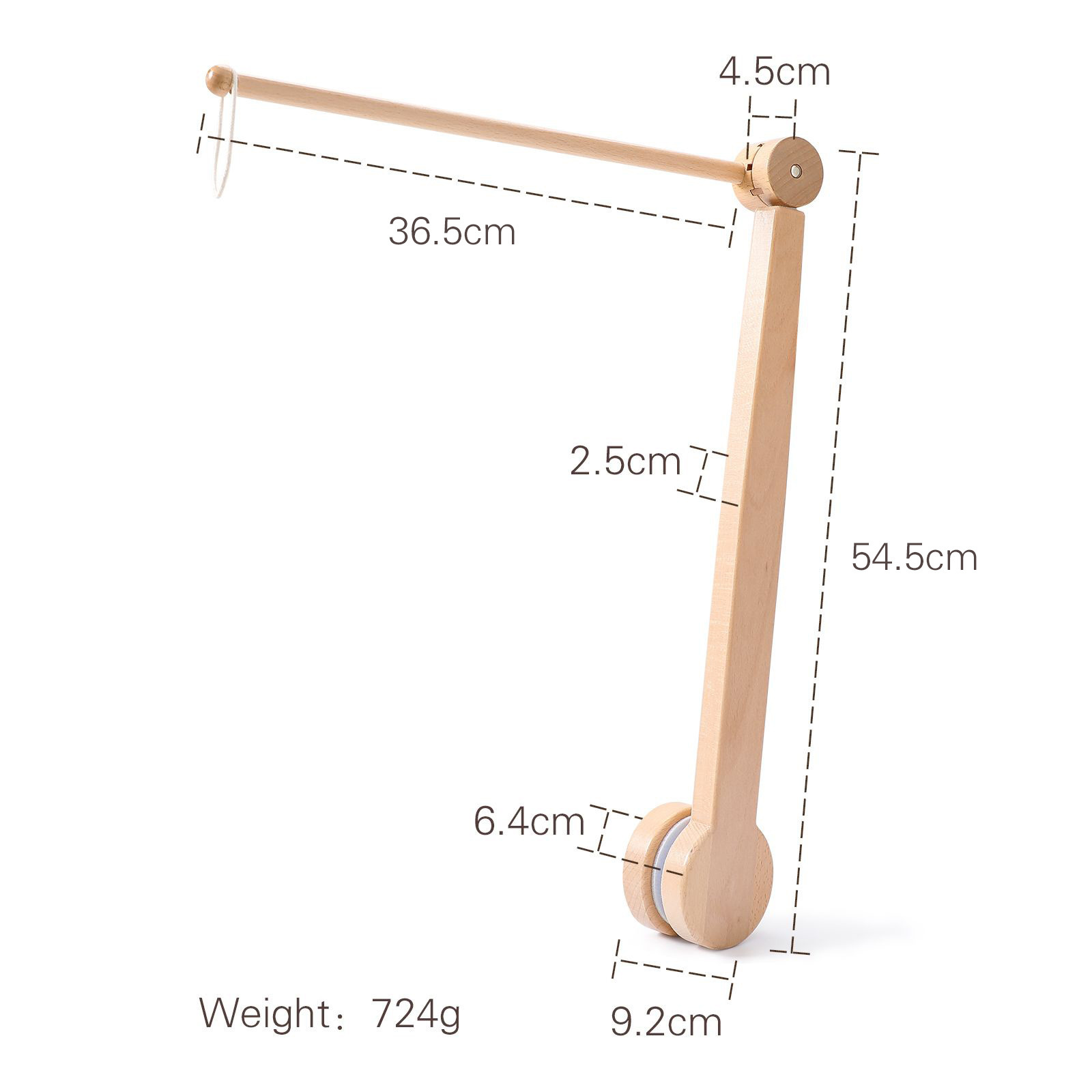 Amazon simple campana de cama para bebé soporte de madera mosquitera barra colgante accesorios de campana de cama recién nacido soporte de campana de cama calmante