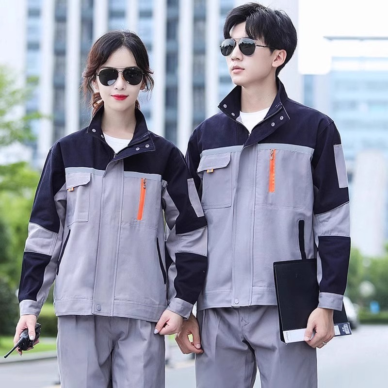 劳保服定制长袖工作服套装男女耐脏磨汽修工服工人厂服车间工装|undefined