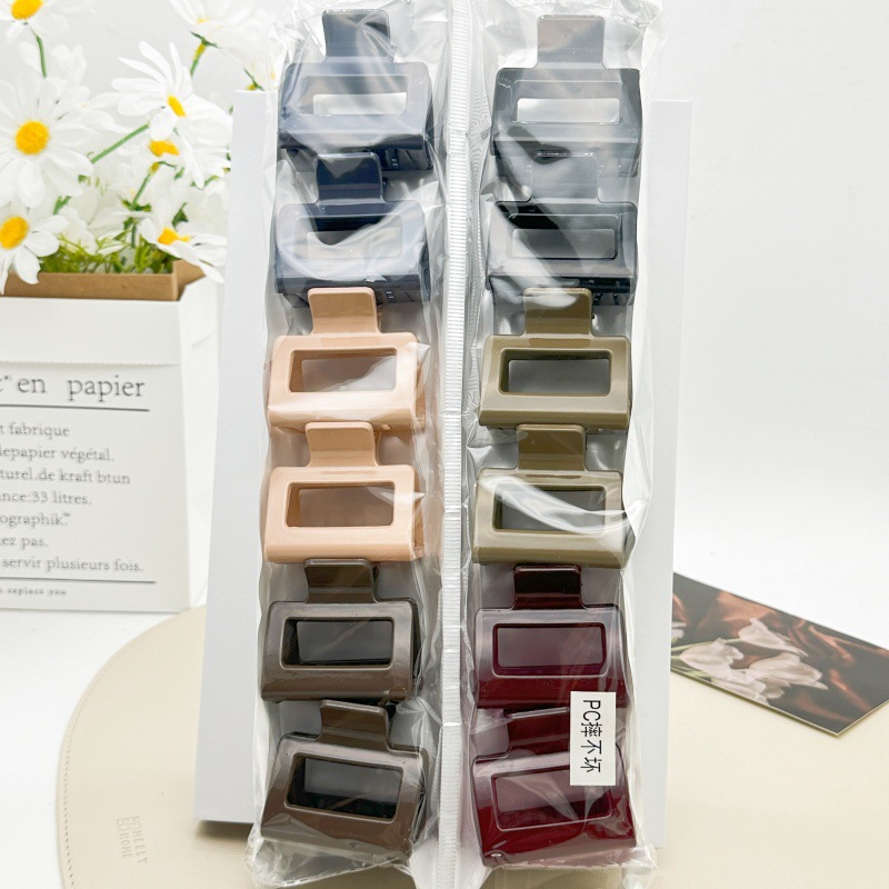 Pinza de pelo grande de plástico con diseño de PC, color té con leche, para mujer, estilo coreano, versión coreana, accesorios de tienda de dos yuanes. image 31