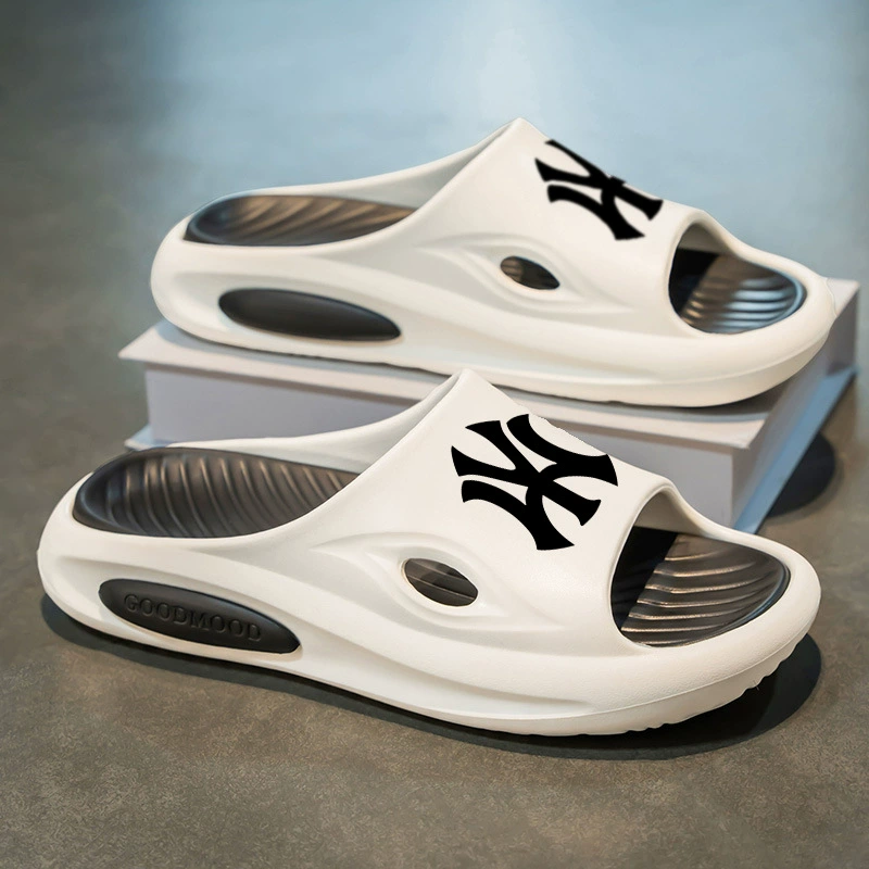 Мужские тапочки 2025, новые летние модные брендовые уличные нескользящие сандалии, молодежные баскетбольные спортивные повседневные пляжные тапочки