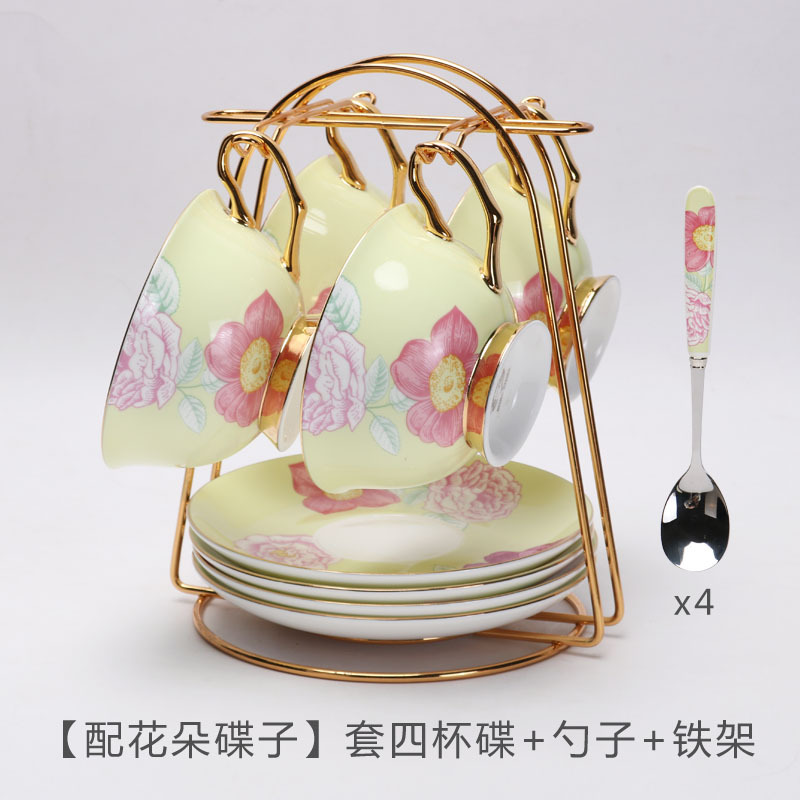 China de hueso taza de café y platillo traje hogar europeo lujo británico tarde té Taza de cerámica juego de té caja de regalo traje