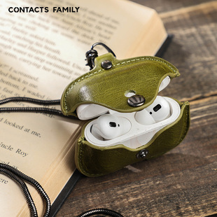 For airpods Pro Headset Leather Apple Third Generation Bluetooth Headset Protective Case Anti-Lost in stock