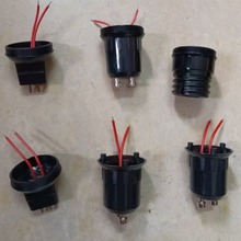 供应LED照明铝球泡灯用黑色塑料灯头配件 MR16灯头GU10灯头连接件