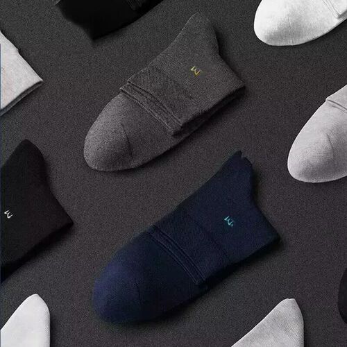 7A antibacterial Xinjiang cotton anti-odor socks for men, mid-calf, four-season business sweat-absorbing breathable pure cotton socks for men