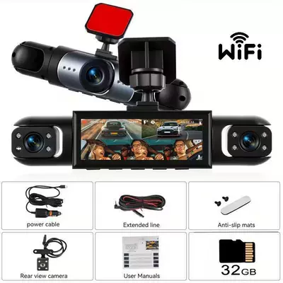 Four-Lens High-Definition Wifi Driving Recorder Driving recorder - four-lenses-32gb-wifi