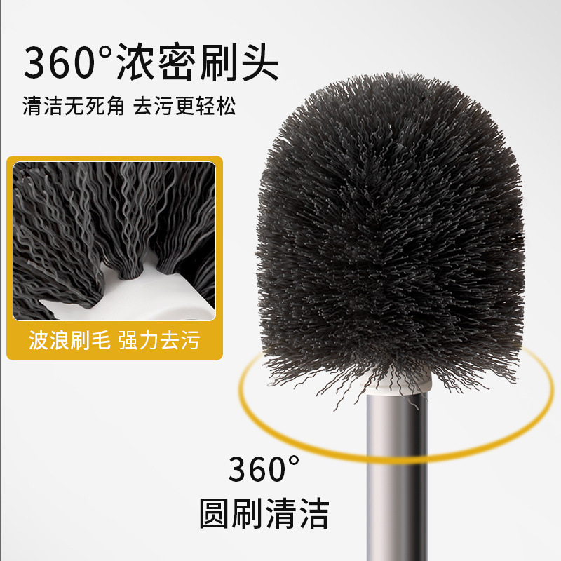 cepillo de inodoro doméstico sin ángulo muerto limpio tipo de pared sin agujeros cepillo de inodoro de mango largo limpio inodoro