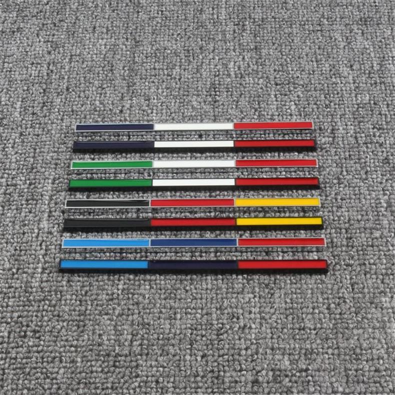 Suitable for Maserati, Ferrari, Audi, BMW, three-color decorative stickers, German, French, Italian metal car emblems
