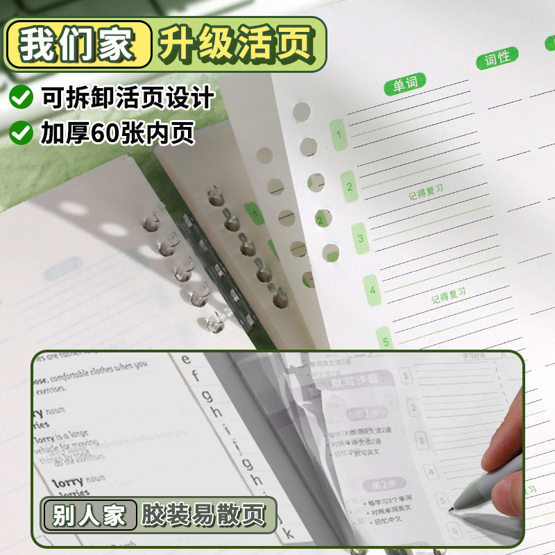 El libro de palabras Inglés de Abinghouse Dictado Cuaderno de Memoria Estudiantes de Primaria