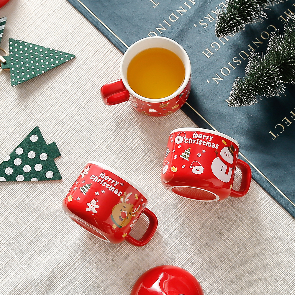 Christmas Festival Christmas Fashion Santa Claus Ceramics Christmas Tableware 1 Set