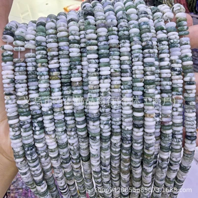 Zərgərlik ara hissələri, Natural Tiger Eye White Crystal - tree-pattern-agate-26mm