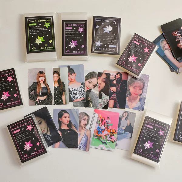 Student's 3-inch small card flat pocket 20 Silk high-pass card Film Album small card self-sealing protective bag for women
