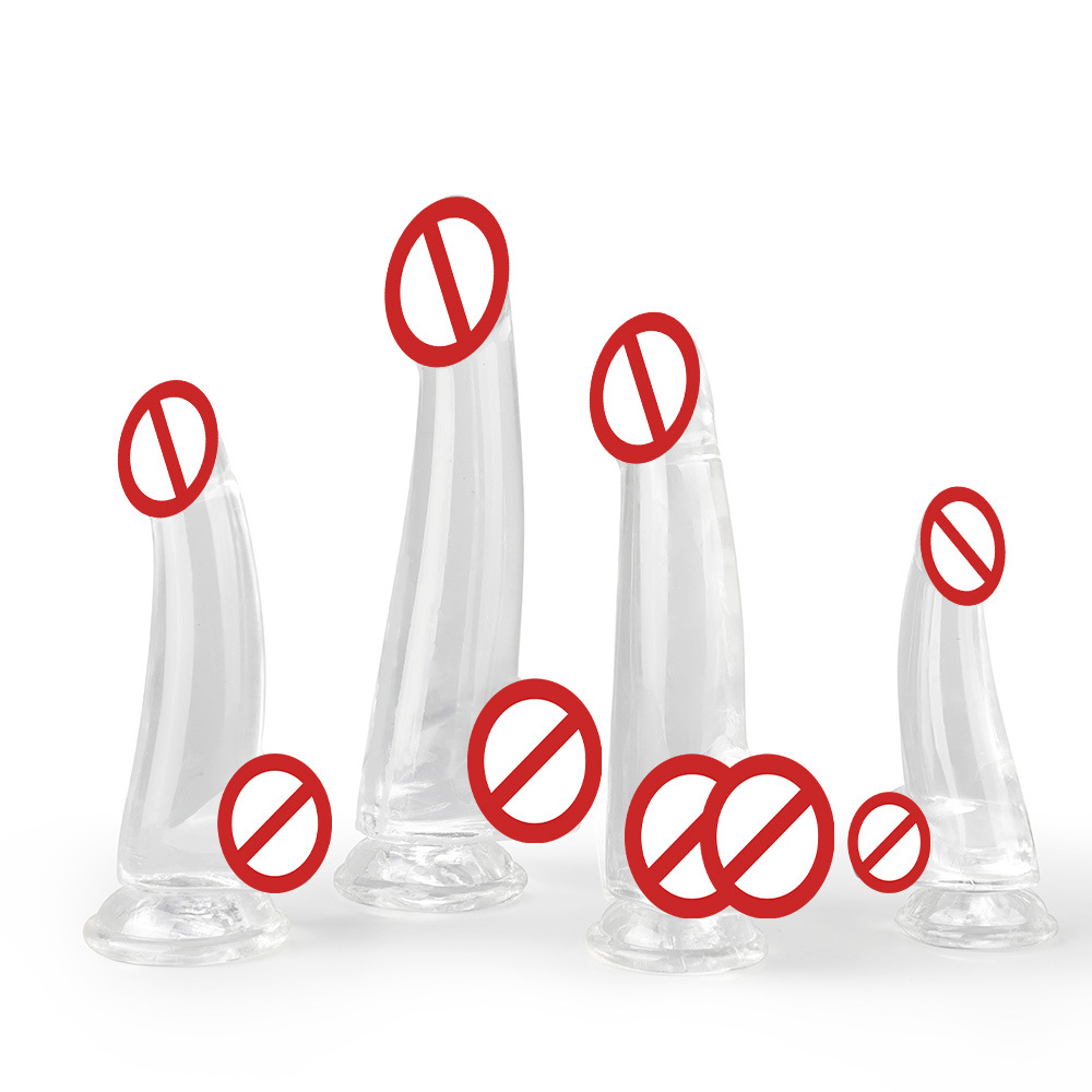 Snailage nuevo cristal transparente Cinta Blanca huevo simulación pene consolador femenino productos sexuales plug anal