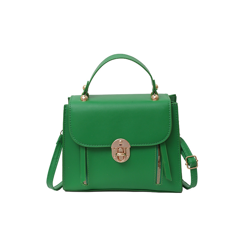 Moda, atmósfera, bolso de hombro simple, primavera 2025, nuevo estilo, bolso de mensajero para mujer, bolso cuadrado con cerradura de personalidad retro, marea