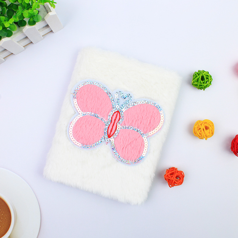 Nuevo creativo 32k cuadernos de peluche bordados lindos dibujos animados niños estudiantes juguetes regalos cuadernos transfronterizos