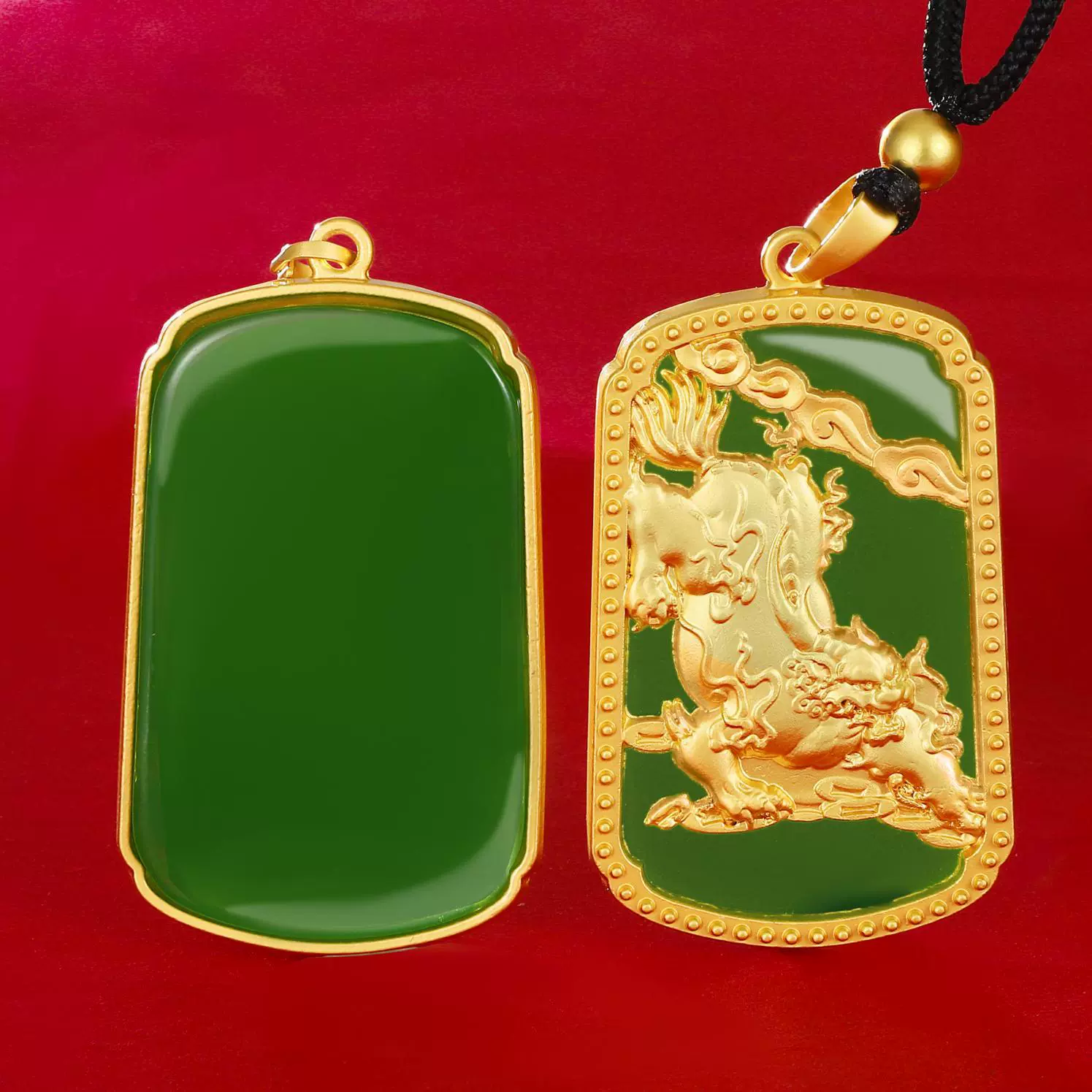 Tieguanyin tea, high-end pendant, square protective amulet