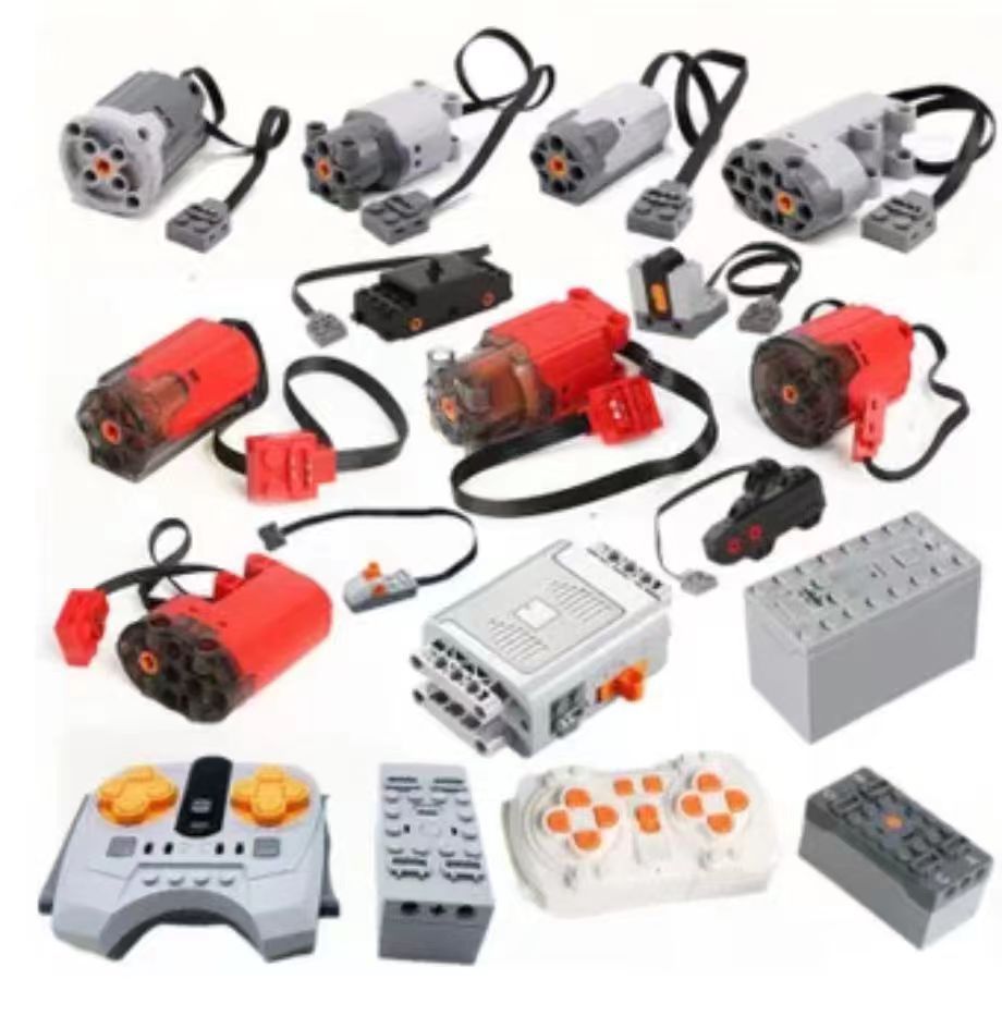 Compatible con bloques de construcción de partículas pequeñas de Lego, tecnología MOC, accesorios PF, bloques de construcción, grupo de potencia, conjunto de motores, ensamblaje