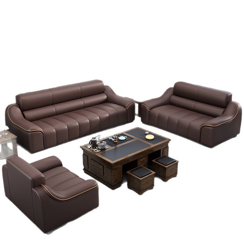 Sofá de oficina moderno y simple nuevo estilo chino, sala de recepción de negocios, sala de reuniones de negociación, sofá de oficina, mesas de té, conjunto combinado