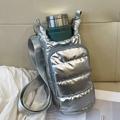 携帯ダウン瓶カバーファッション保温シュークリームカップカバー多機能水筒保護袋アウトドアシングルショルダーバッグ女性