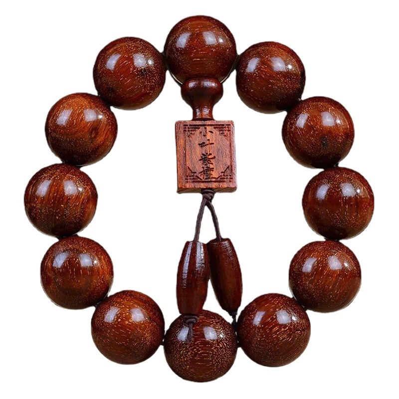 Zambian Blood Sandalwood Buddhist Bead Bracelet, Old Material, Small-Leaf Rosewood, High-Density Golden Star, Wholesale Prayer Bead Wooden Bracelet, Cultural and Artistic Crafts Manufacturer